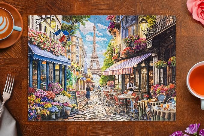 MOSAIC PUZZLES Bonjour, Paris! Puzzles for Adults - Premium Jigsaw Puzzles, 1000 Pieces