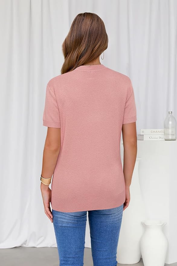 Arach&Cloz Women's Wool Blend Business Casual Essential Fall Layering Pullover Sweaters