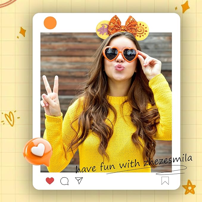 zhezesmila Lion Animal Kingdom Mouse Ears Bow Headband with Scrunchies Rainbow Sparkle Mouse Headband Hair Accessories for Women