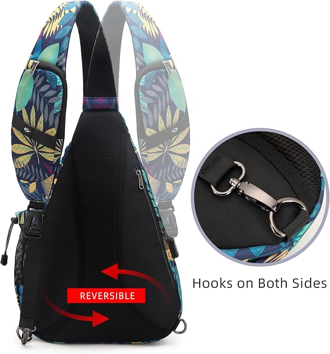 TurnWay Water-Proof Sling bag/Crossbody Backpack/Shoulder Bag with USB Charging Port for Travel, Hiking, Cycling, Camping