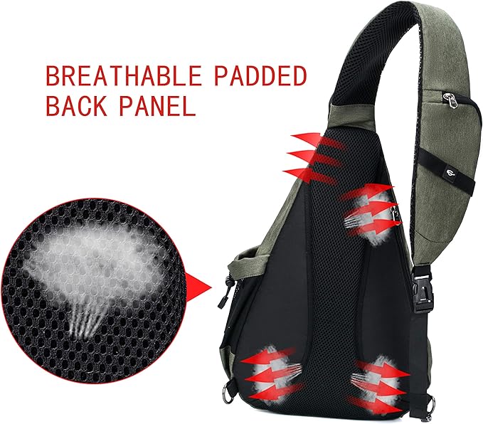 TurnWay Water-Proof Sling bag/Crossbody Backpack/Shoulder Bag with USB Charging Port for Travel, Hiking, Cycling, Camping