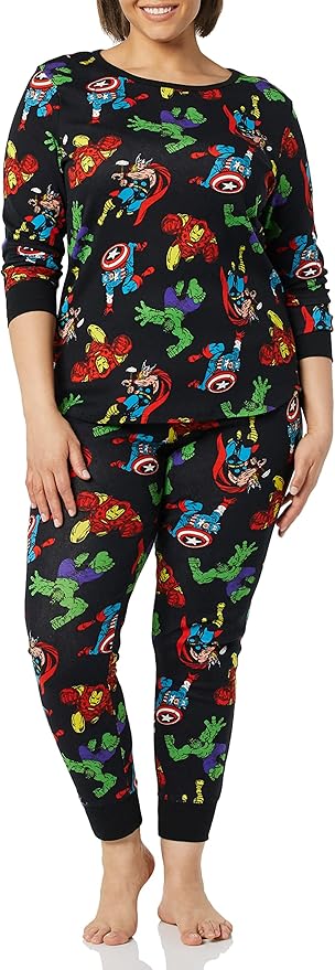 Amazon Essentials Disney | Marvel | Star Wars Women's Snug-Fit Cotton Pajama Sleepwear Sets