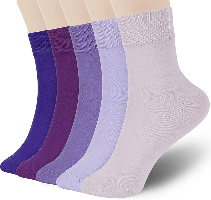 FGZ Women Thin Cotton Socks Soft Cozy Socks Cute Ankle Crew Socks 5 Pairs