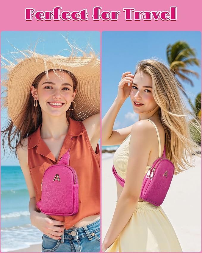 Personalized Gifts for 6 7 8 9 10 11 12 13 14 15 16 17 18 Years Old Teen Girls, Cute Sling Purse for Girls, Handsfree Travel Crossbody Bags, Monogrammed Gift, Cute Trendy Stuff