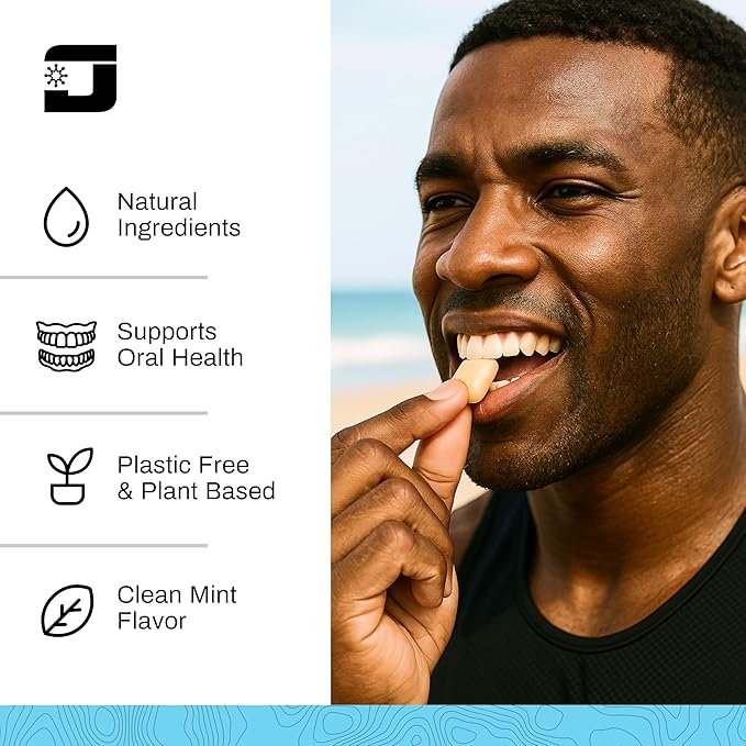 Jawzrsize OG Mastic Gum Organic - Mint Natural Mastic Chewing Gum, Sugar-Free Jawline exerciser, Strengthening Formula with NAHA, Plant-Based Oral Health Support & Organic Mastic Gum, 1.2 oz Jawline Gum