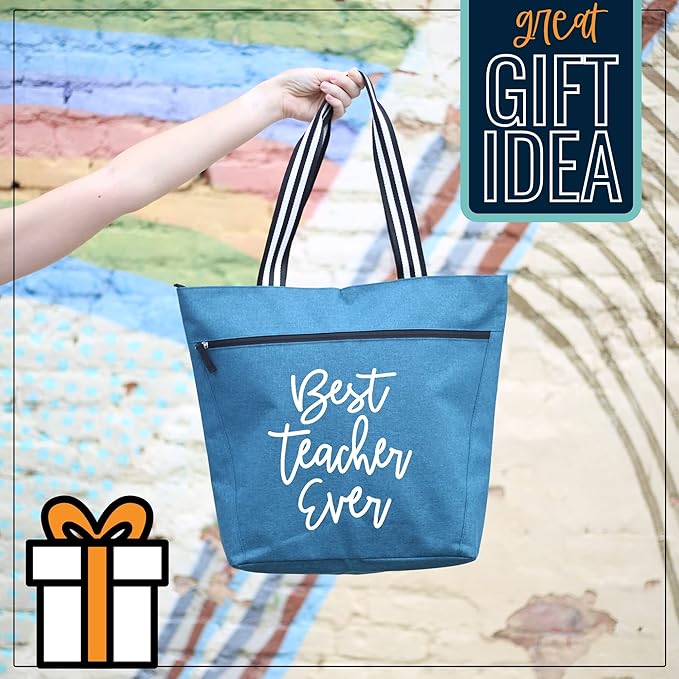 Brooke & Jess Designs Teacher Tote Bag for Work - Teacher Handbag Gifts for Women, Teacher Bag Best Teacher Appreciation Gift