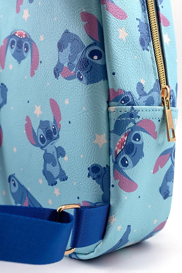 Disney Lilo and Stitch Backpack for Women, Men, Boys, Girls, Unisex | Cute PU Leather 10" Stitch Mini Backpack Purse Shoulder Purse | Stitch Bag and Stitch Accessories