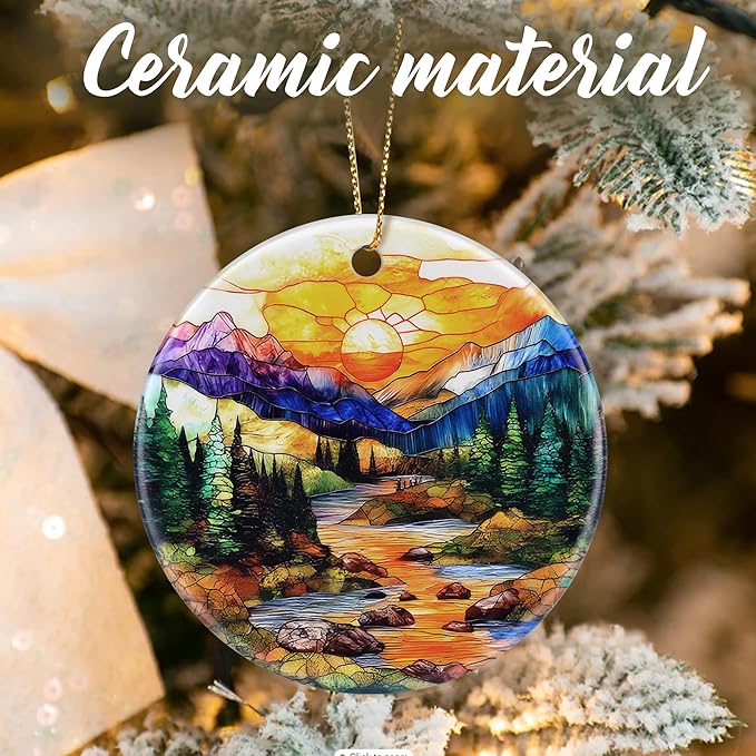 Mountain Range Ornaments, Christmas Ornaments: Christmas Tree Decorations, Holiday Decor, Stocking Stuffers, Gift Ideas, Xmas Gifts & Gifts for Nature Lover