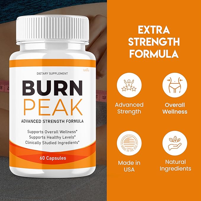 (2 Pack) Burn Peak Capsules BurnPeak Loss Support Formula Supplement Pills Natural Vitamin Maximum Energy Pre Workout Booster Healthy Digestion Sexy Slim Body Wellness Sculpt Reviews Pastillas (120ct)