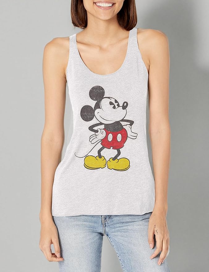 Women's Mickey & Friends Classic Mickey Distressed Racerback Tank Top