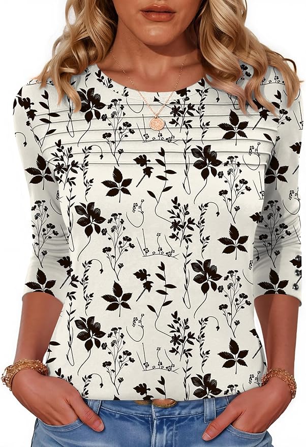 Blouses for Women Dressy Casual Long Sleeve Fall Fashion Tops Trendy Outfits for Work Office Shirts Thicker Clothes