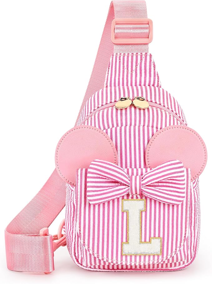 mibasies Initial Sling Bag for Girls, 4 Year Old Girl Birthday Gifts, Letter L