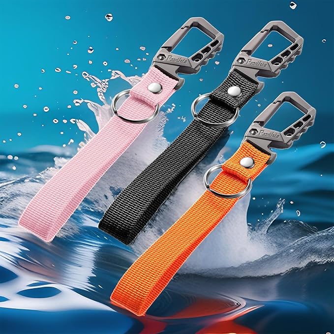 Pxvikis Metal heavy duty key chain carabiner clip bottle opener wrist lanyard ring car key fob unisex for men and women