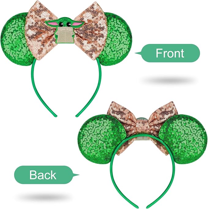 FANYITY Mouse Costume Ears, Mouse Ears Headbands for Girls & Women Party,Size Free