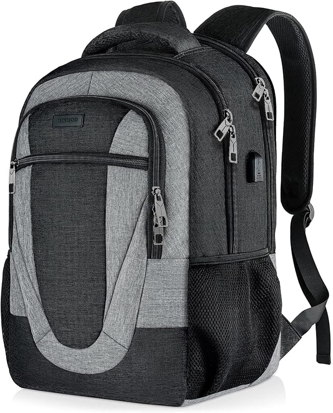 Travel Laptop Backpack Men, School Backpacks for College Teen Boys Water Resistant Back Pack, Business Anti Theft Slim Sturdy Computer Bag Gifts Fits 15.6 Inch Laptop with USB Charging Port