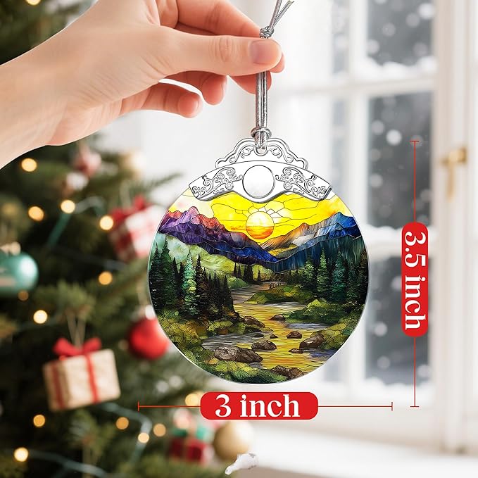 Mountain Range Christmas Ornaments: Christmas Tree Ornaments, Holiday Decor for Nature Lover, Stocking Stuffers, Gift Ideas, Xmas Gifts & Gifts for Mom, Grandma