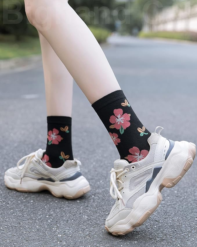 IIG 3-6 Pairs Womens Cute Animal Patterned Funny Novelty Cotton Crew Socks