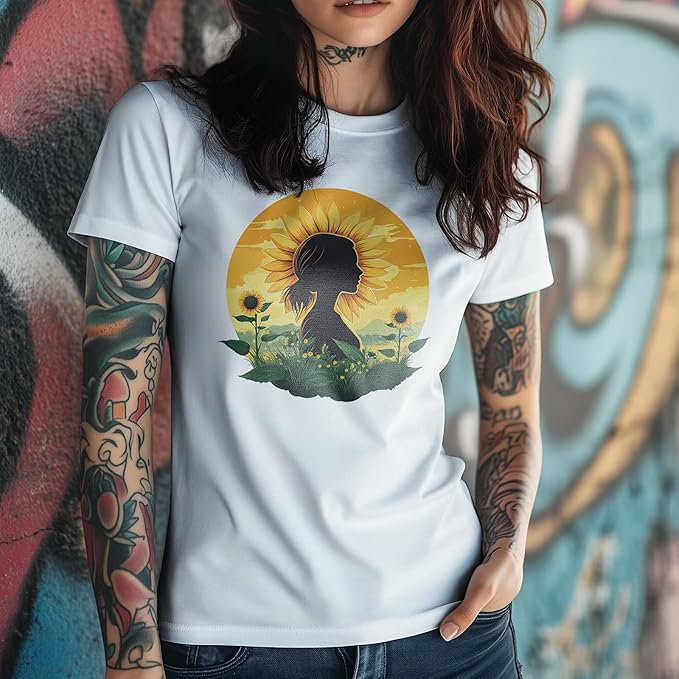 Cute Graphic T-Shirts for Women Crewneck Short Sleeve Tees Vintage Y2K Tops Loose Casual Summer Boho Outfits