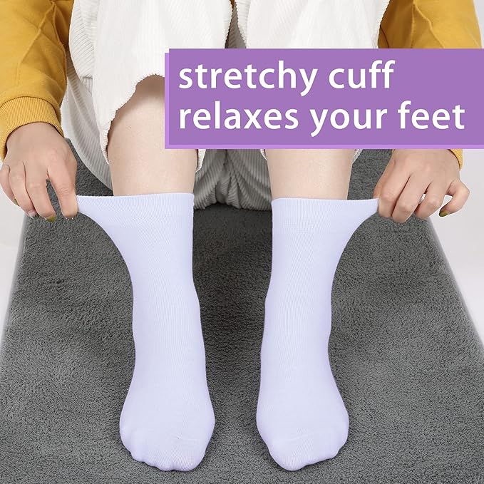 FGZ Women Thin Cotton Socks Soft Cozy Socks Cute Ankle Crew Socks 5 Pairs