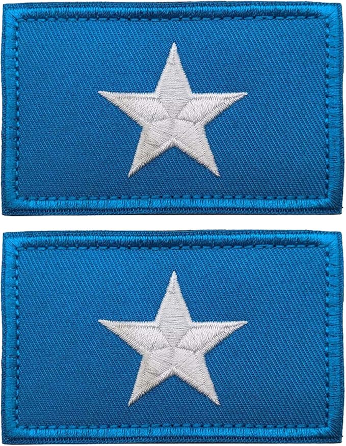 EmWoot 2PCS Somalia Flag Patch Embroidered Morale Patch Military Tactical Patches Hook and Loop