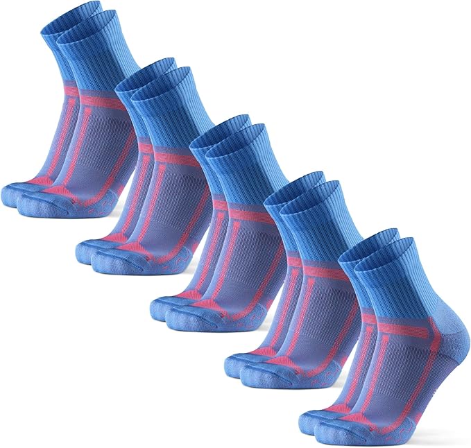 DANISH ENDURANCE Ultra-Comfort Quarter Running Socks, Performance Socks, Men & Women - 3 or 5 Pack
