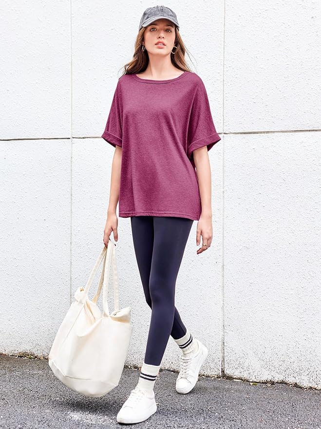 Women Oversized T-Shirt Summer Casual Short Sleeve Loose Tee Tops