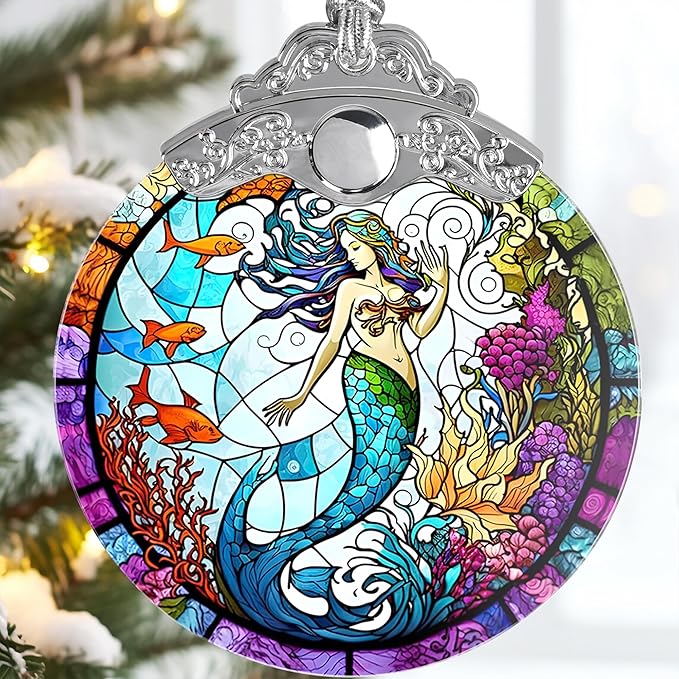 Jocidea Beautiful Mermaid Ornament - Christmas Keepsake & Stocking Stuffer - Gift for Girls