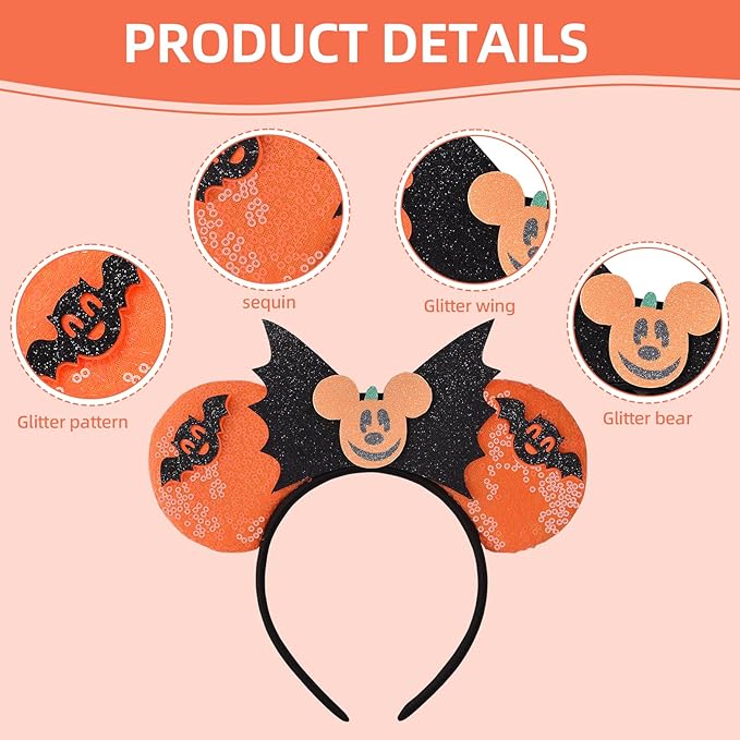 Eisyaa Mouse Ears Bow Headbands