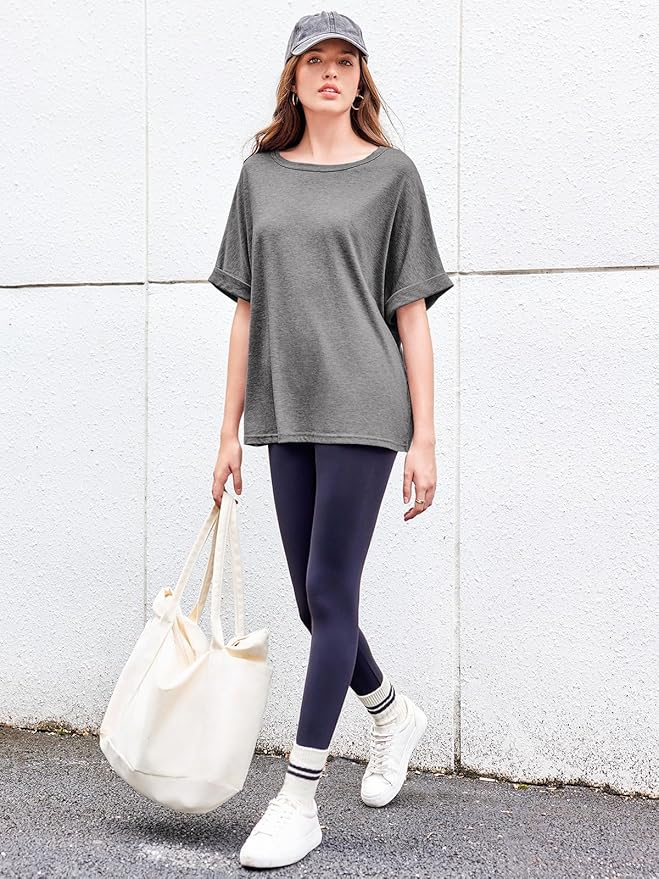 Women Oversized T-Shirt Summer Casual Short Sleeve Loose Tee Tops