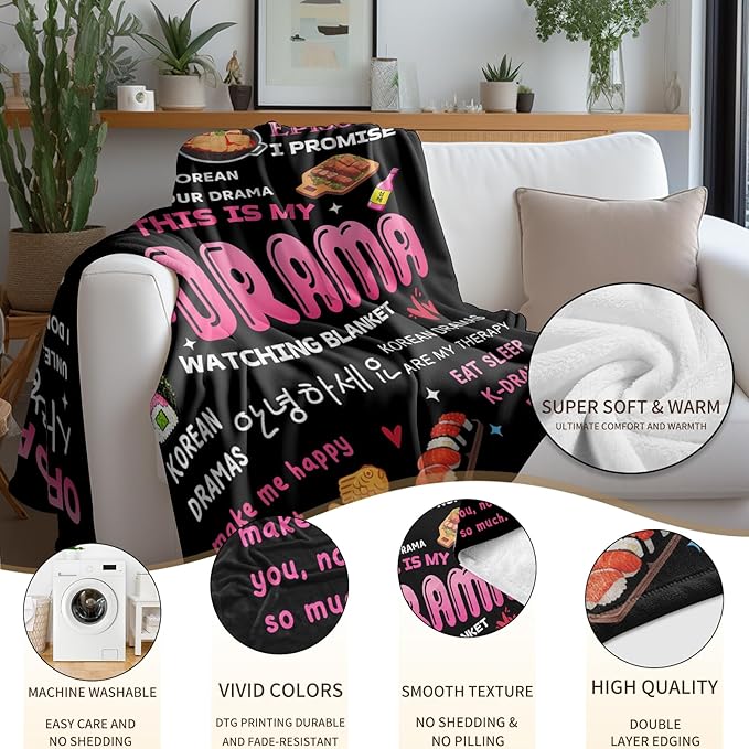 Kpop Blanket Gifts for K-Pop Fans - Super Soft Flannel Kpop Blankets for Girls Teen Fans Bedding Couch Sofa - Korean Kpop Merch Fandom Throw for Idol Lovers Dorm Decor Christmas (Style 03, 60 X 80)