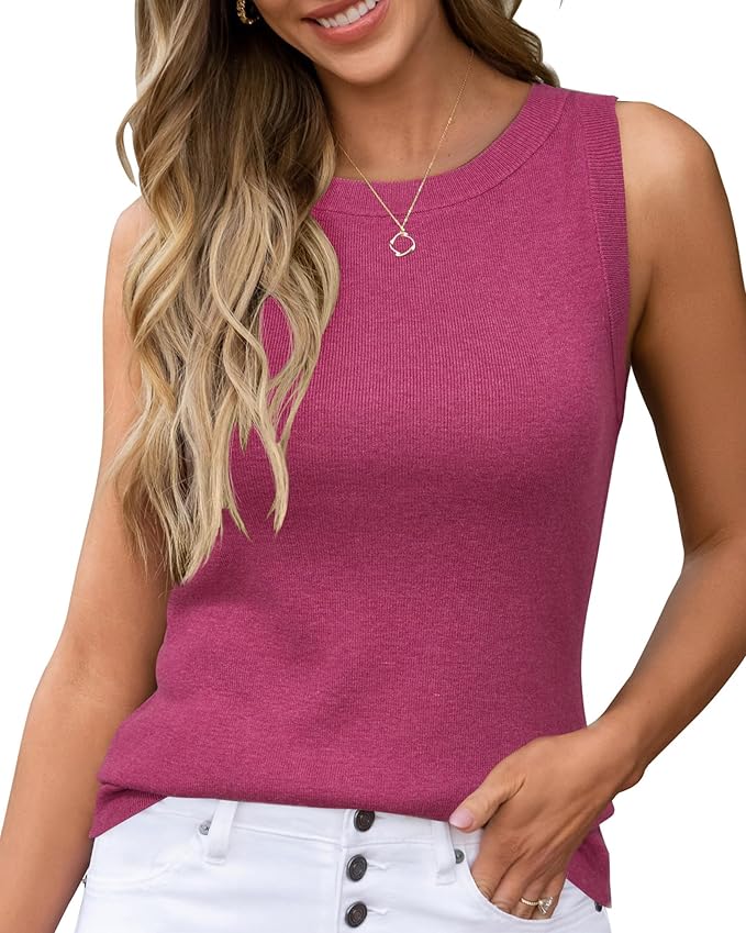 Arach&Cloz Women's Wool Blend Sweaters Non See Through All-Season Business Casual Tank 2026