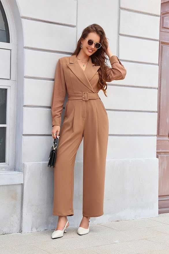Love Welove Fashion Women’s Dressy Fall Jumpsuits – Long Sleeve Formal Rompers, Elegant Wedding Guest & Evening Outfits
