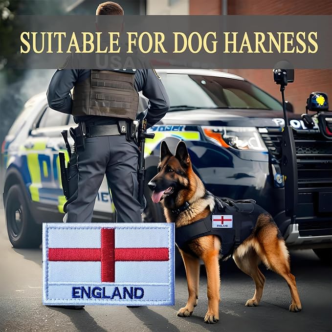 EmWoot 2PCS England Flag Patch Embroidered Morale Patch Military Tactical Patches Hook and Loop