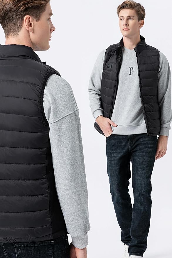Heated Vest for Men with Battery Pack Included, Rechargeable Men's Heated Vest, Electric Heating Jacket for Winter