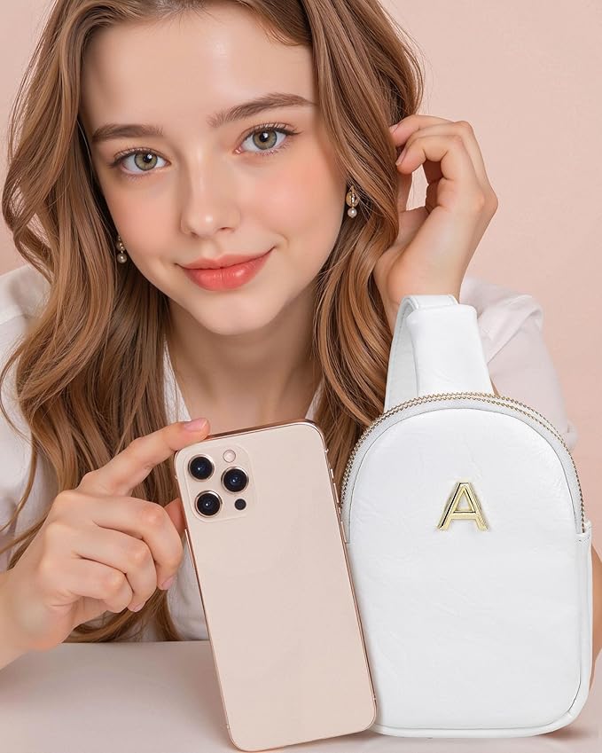 Personalized Bridesmaid Gifts for Teen Girls Women, Cute Sling Purse for Women Girls, Handsfree Travel Crossbody Bags, Monogrammed Handbag, Graduation Gift, Fashion Trendy Stuff