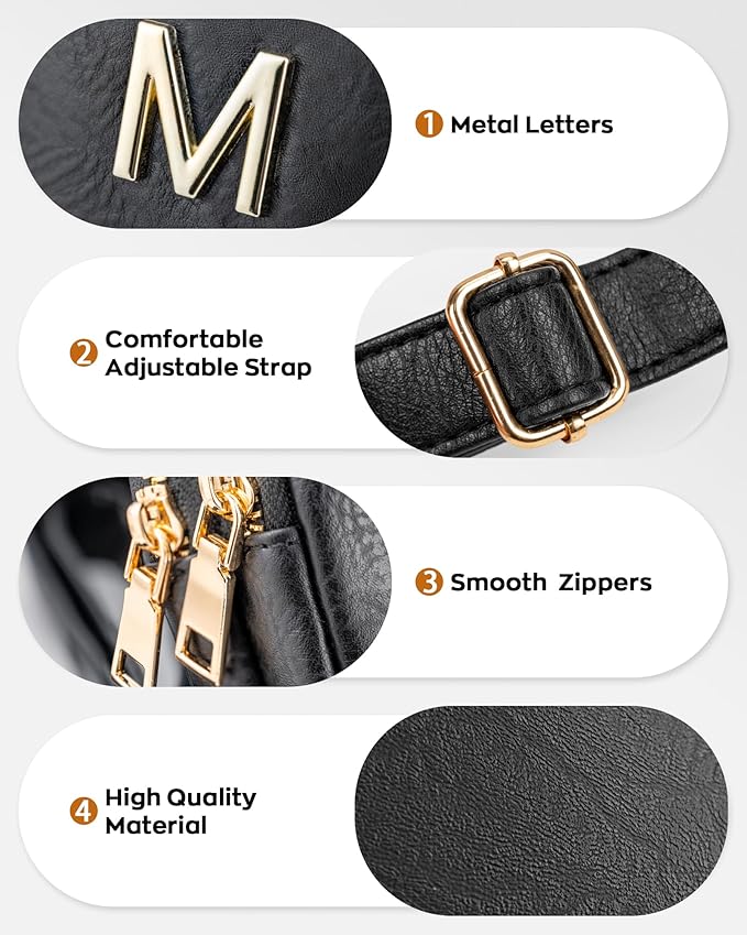 Gifts for 12 13 14 15 16 Year Old Teen Girls, Initial Crossbody Purses for Women, Mini Lightweight Sling Bag, Leather Waterproof, Adjustable Strap, Cute Trendy Stuff, Ideal for Travel