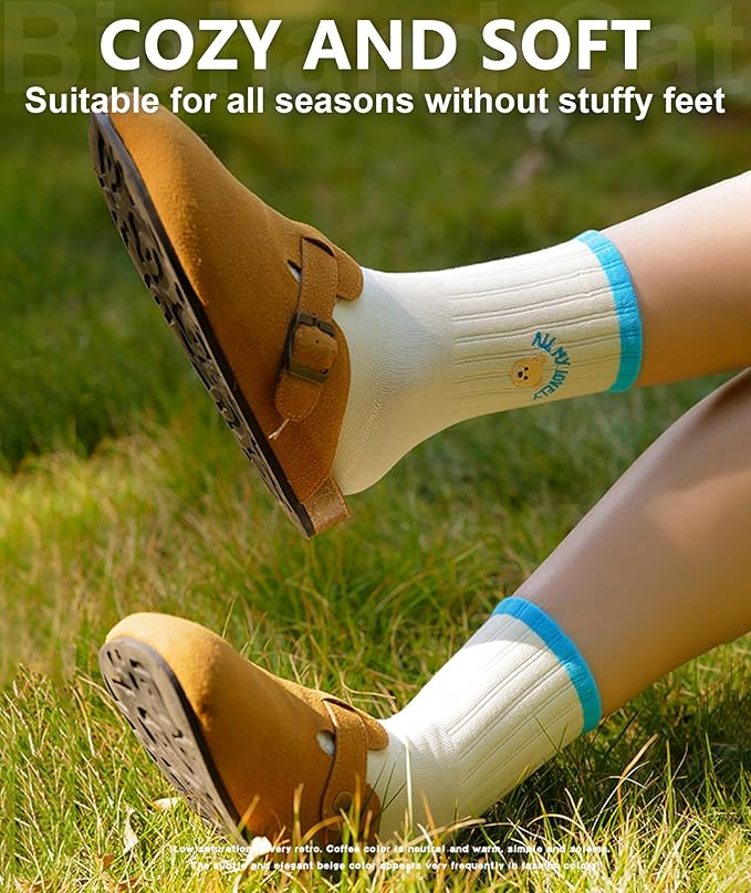 IIG 3-6 Pairs Womens Cute Animal Patterned Funny Novelty Cotton Crew Socks