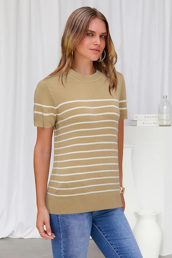 Arach&Cloz Women's Wool Blend Business Casual Essential Fall Layering Pullover Sweaters