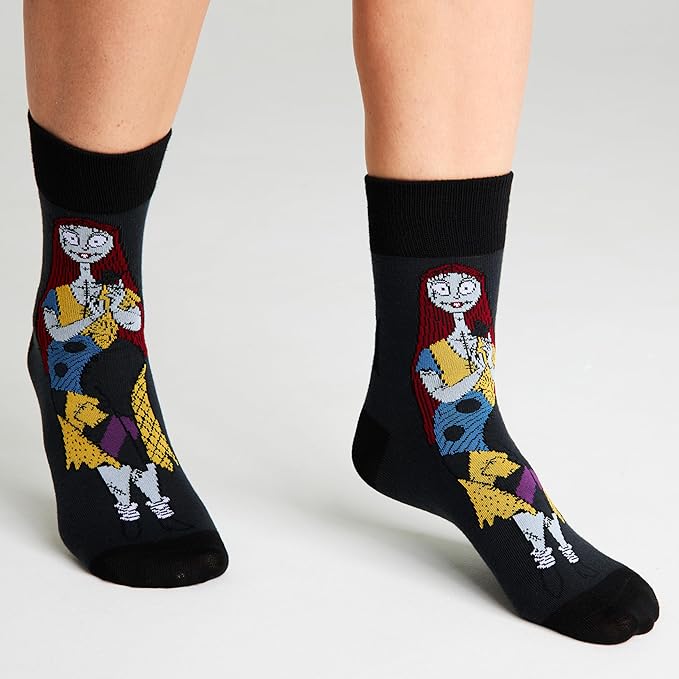 Disney Socks for Women and Teens, Pack of 5 or 6, US Size 4‑9, Soft and Breathable Novelty Socks Cozy Gifts for Women