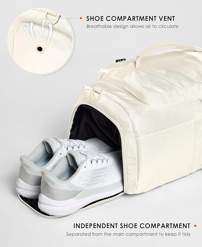 Gym Bag for Women with Shoe Compartment and Wet Pocket Convertible Gym Backpack workout Duffel Bag Multiple Pockets 30L