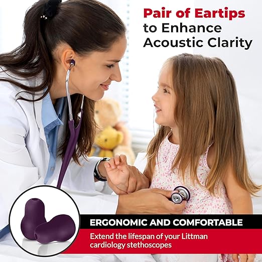 Stethoscope Replacement Part Kit for Littman Stethoscope Classic 3, Cardiology 3 & Cardiology 4 - Fits Classic III, Cardiology III & IV (Plum)