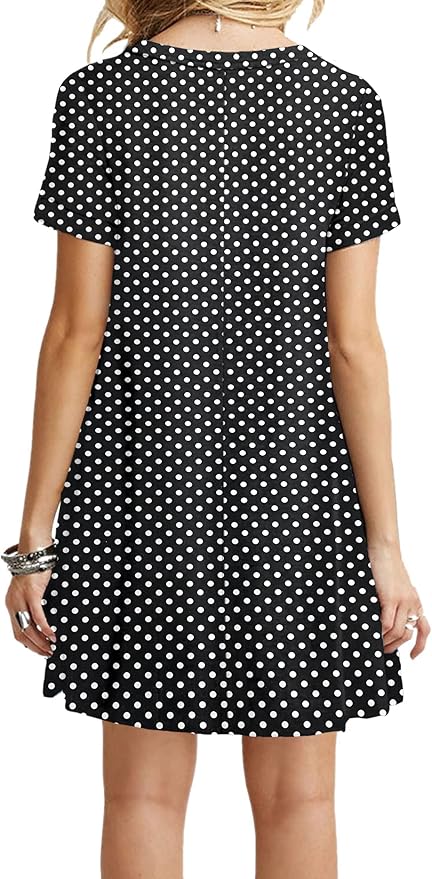 MOLERANI Women's Casual Plain Simple T-Shirt Loose Dress