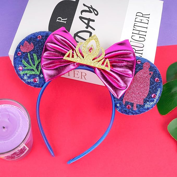 FANYITY Tiana Mouse Ears, Sequin Mouse Ears Headband for Boys Girls Women (SX)