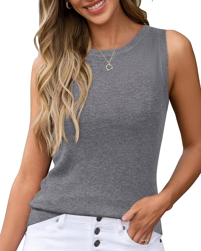 Arach&Cloz Women's Wool Blend Sweaters Non See Through All-Season Business Casual Tank 2026