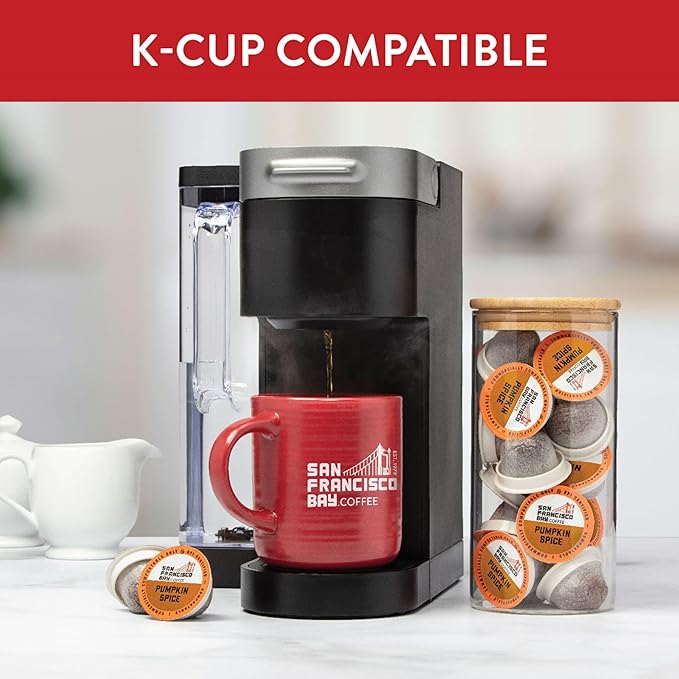 San Francisco Bay Compostable Coffee Pods - Pumpkin Spice (80 Ct) K Cup Compatible including Keurig 2.0, Flavored, Medium Roast