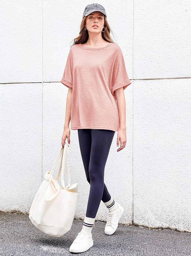 Women Oversized T-Shirt Summer Casual Short Sleeve Loose Tee Tops