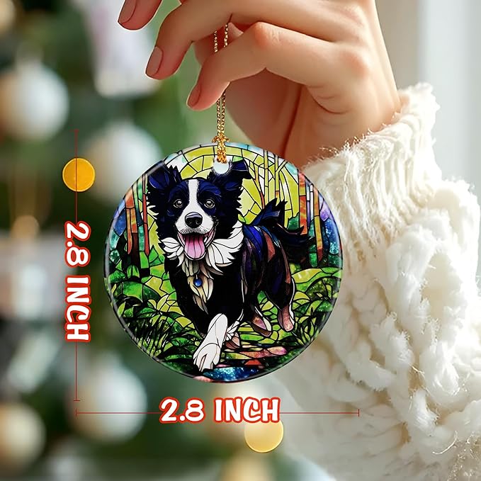 Border Collie Ornament, Dog Christmas Ornament – Christmas Tree Decor, Holiday Decoration, Stocking Stuffer, Festive Gift Idea, Gifts for Dog Lover, Friends, and Family