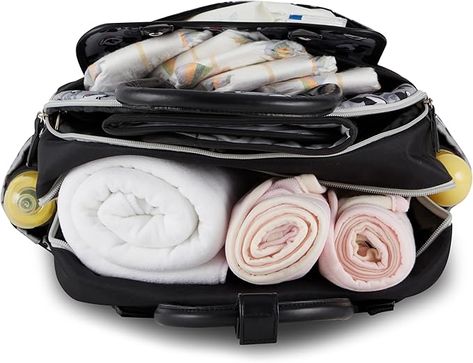 Disney Cudlie Backpack Diaper Bag for Moms | Large Spacious Travel Diaper Backpack for Baby Boy and Girl | 16-Inches Height Multi-Functional Baby Bag with Cute Patterns