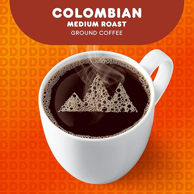 Dunkin' 100% Colombian Medium Roast Coffee, 10 Keurig K-Cup Pods