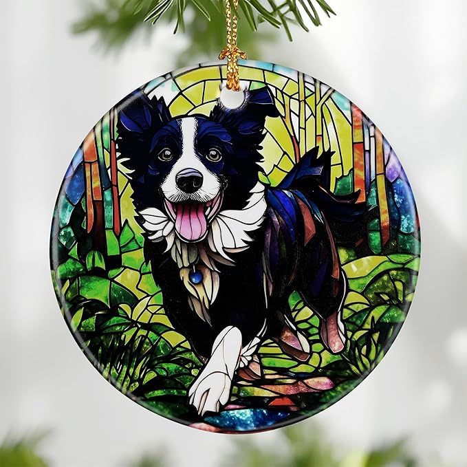 Border Collie Ornament, Dog Christmas Ornament – Christmas Tree Decor, Holiday Decoration, Stocking Stuffer, Festive Gift Idea, Gifts for Dog Lover, Friends, and Family